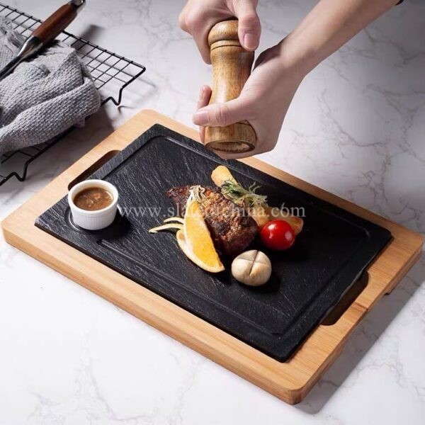 bamboo frame slate cheese board 2