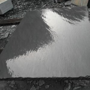 bespoke natural edge slate hearth 2