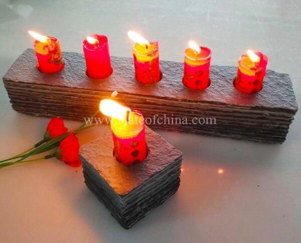 slate candle holder