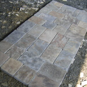 Tumbled slate tiles