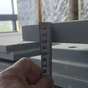 Gallery 16 Measuring the 30mm thickness of a 9ft three-piece pool table slate