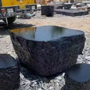 China Black Stone Outdoor Table And Chairs (6)