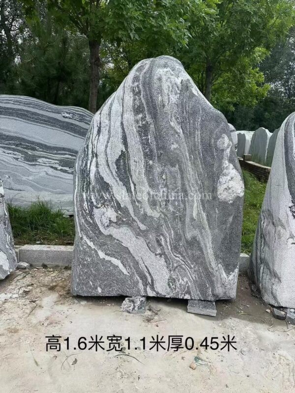 China Black Stone Landscape Monolith (2)