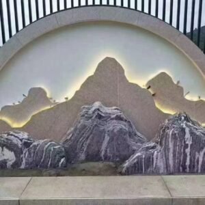 Snow Wave Stone Slice Garden Landscape (2)