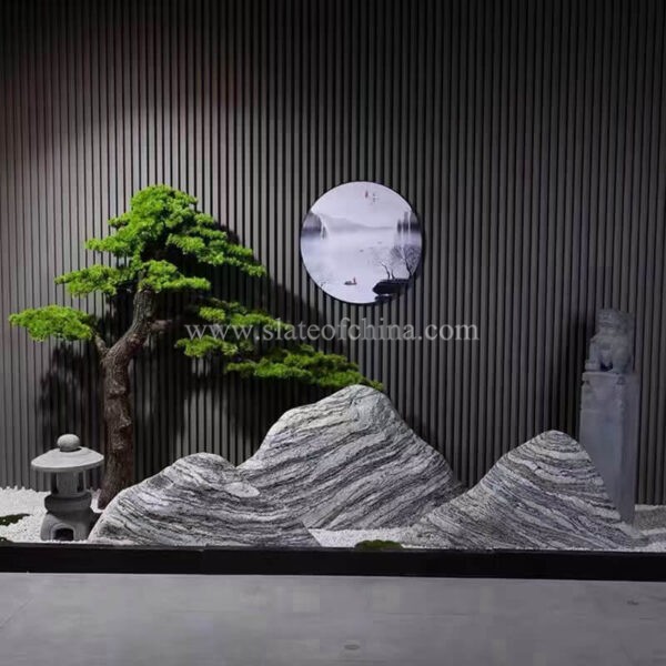 Snow Wave Stone Slice Garden Landscape (9)