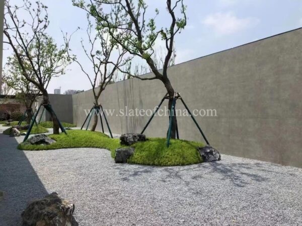 Black Stone And White Gravel Landscaping (1)