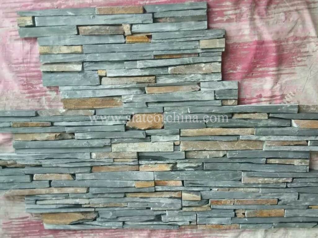 Black Rustic Rough Slate Panel (4)