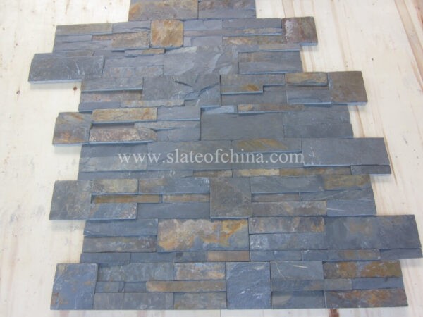 Rustic Black Mixed Sized Split Slate Panel (13)