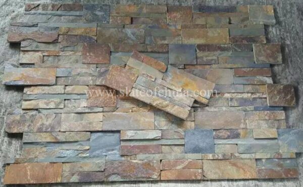 Rustic Black Mixed Sized Split Slate Panel (4)