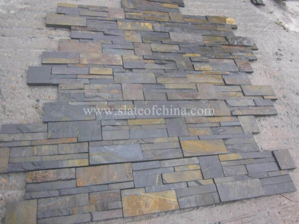 Rustic Black Mixed Sized Split Slate Panel (5)