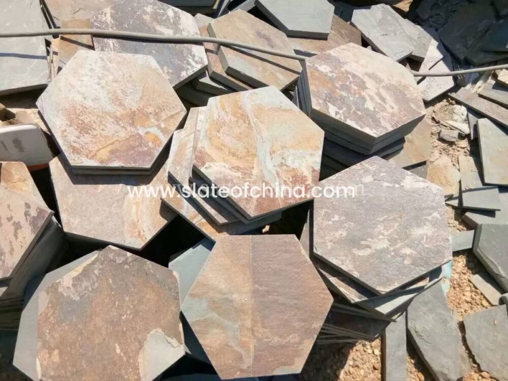 Hexagonal Paving Slate Slate Of China (6)