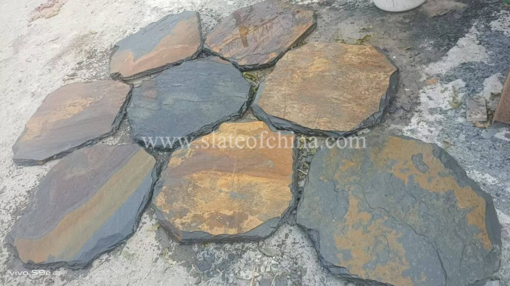 Rusty Multicolour Slate Garden Step Stone (10)