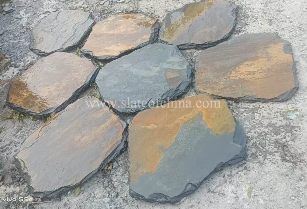 Rusty Multicolour Slate Garden Step Stone (11)