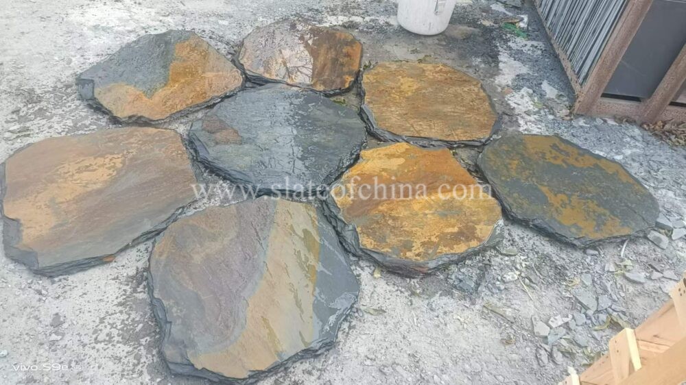 Rusty Multicolour Slate Garden Step Stone (12)