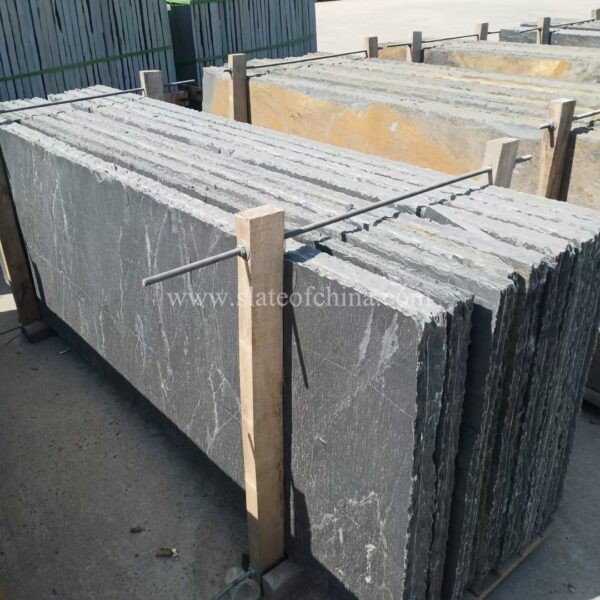 Blue Black Edge Chiseled Slate Slabs 150x60x5cm