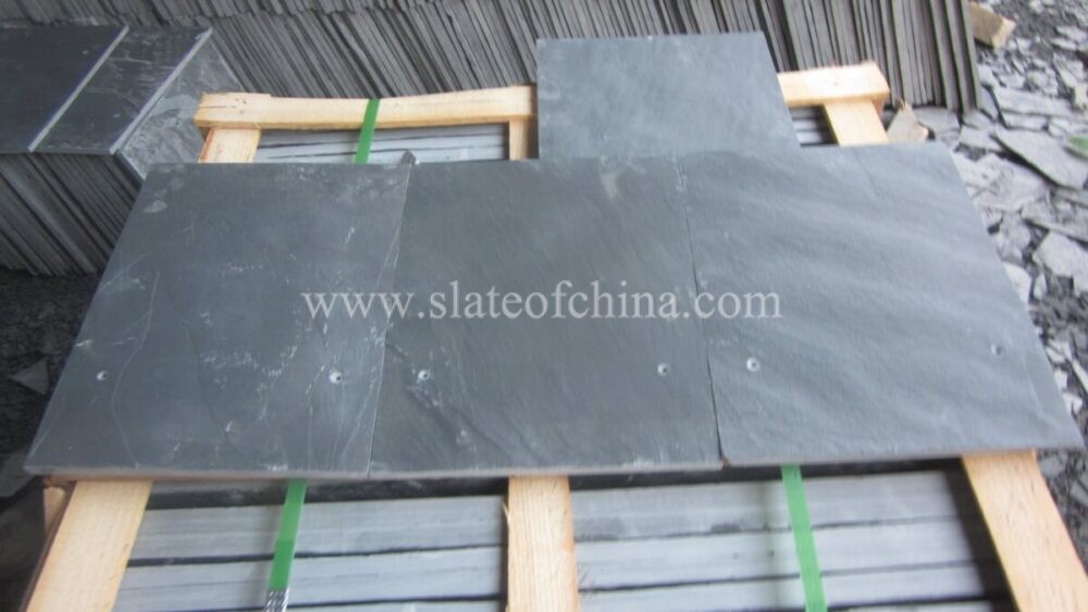 Blue Black Sawn Edge Roofing Slate 30x20cm (9)