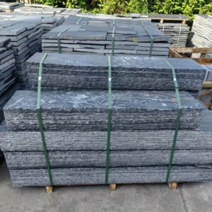 Chiseled Edge Blue Black Slate Steps Outdoor Garden (2)