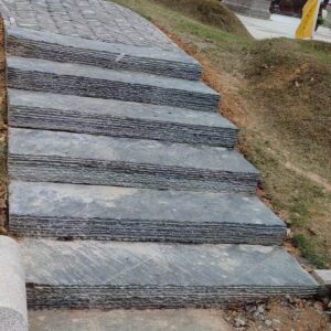 Chiseled Edge Blue Black Slate Steps Outdoor Garden (4)