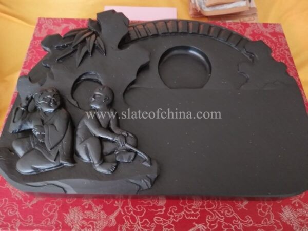 Lotus carved inkstone