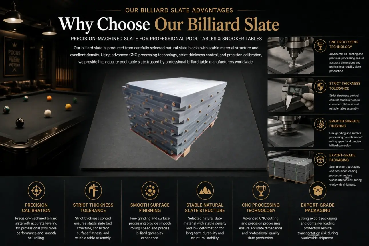 billiard slate 3 Professional billiard slate advantages for pool tables and snooker tables