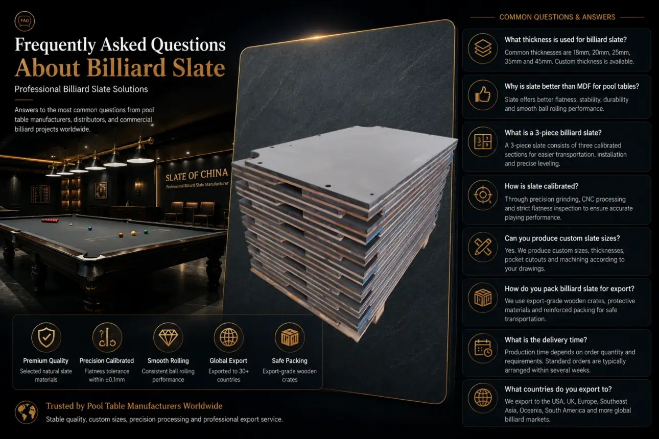 billiard slate 13 Frequently asked questions about professional billiard slate for pool tables and snooker tables