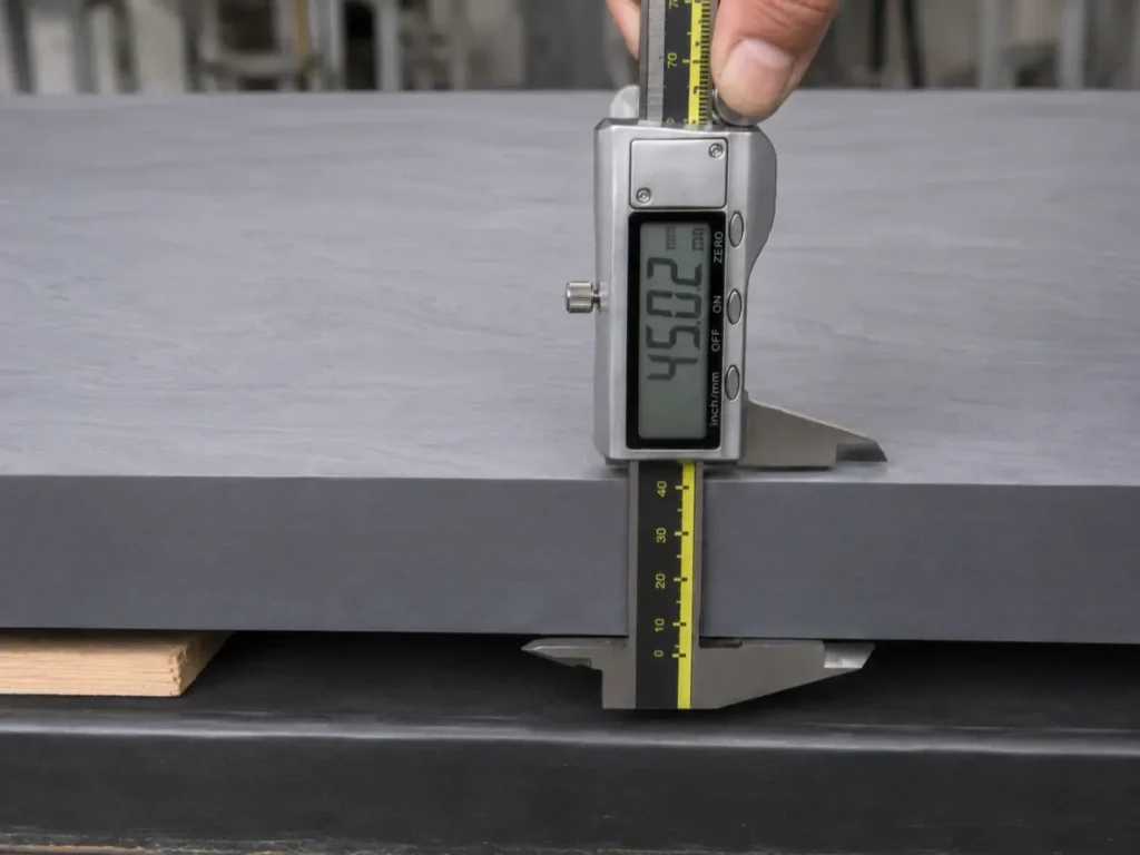 precision billiard slate thickness inspection