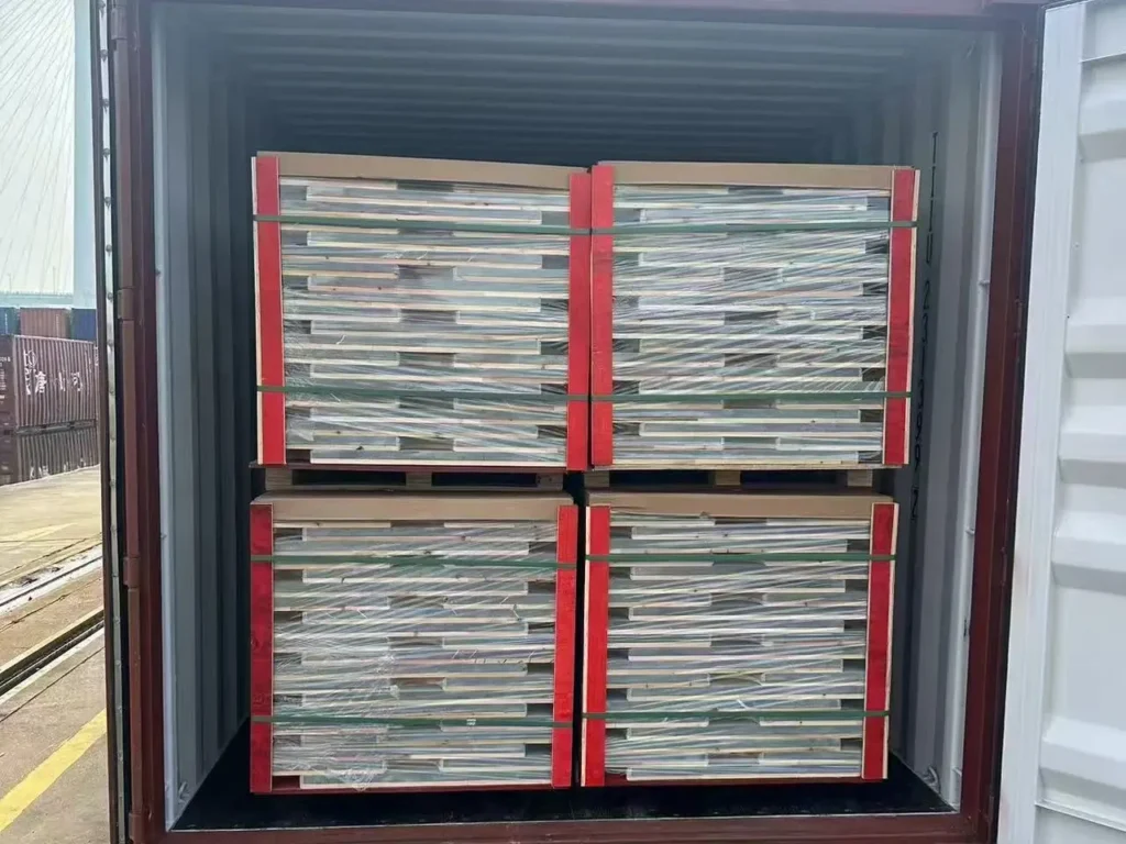 20FT container loaded with export packed billiard slates