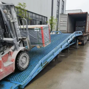 Container loading of 45mm snooker slate for international export shipment