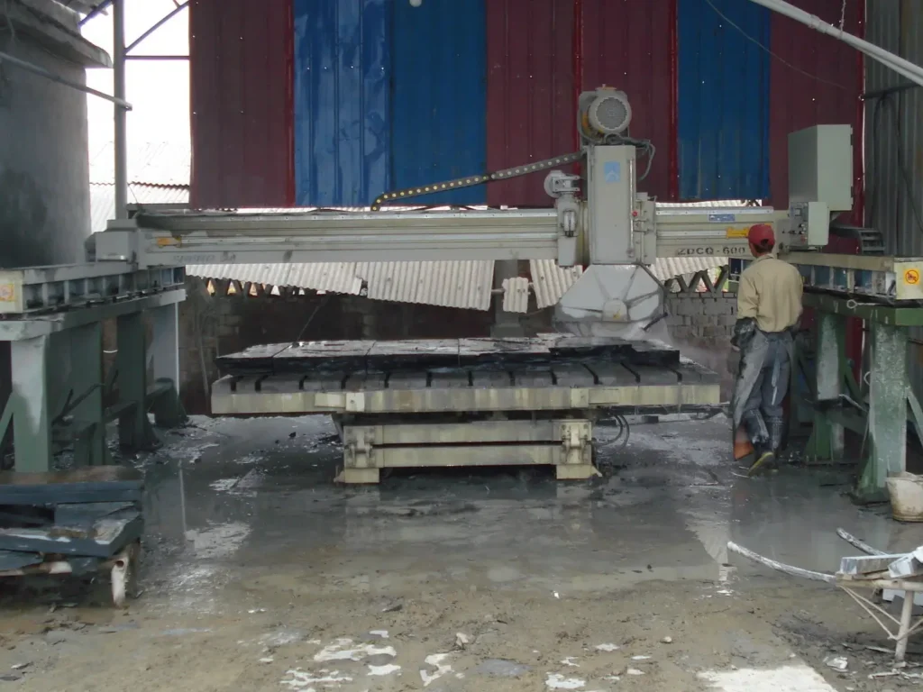 jiujiang billiard slate bridge saw cutting