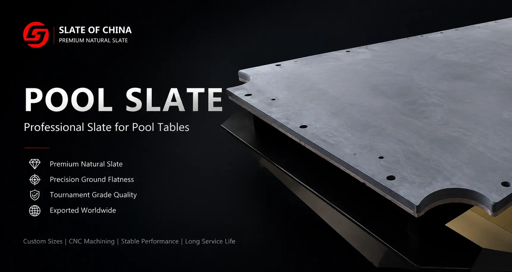 Professional pool slate manufacturer in China supplying premium natural pool table slate worldwide