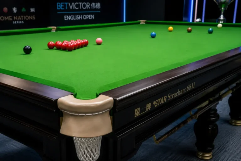 Professional Snooker Table Featuring Premium Natural Slate Playing Surface