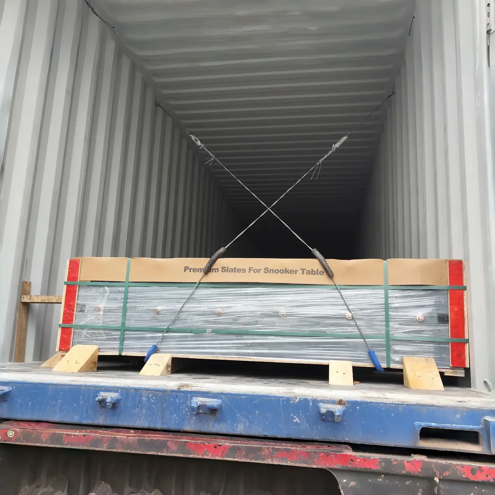 12ft Snooker Slate 9 Container loading of snooker slate for export