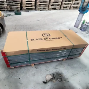 Export packaging for snooker slate shipment