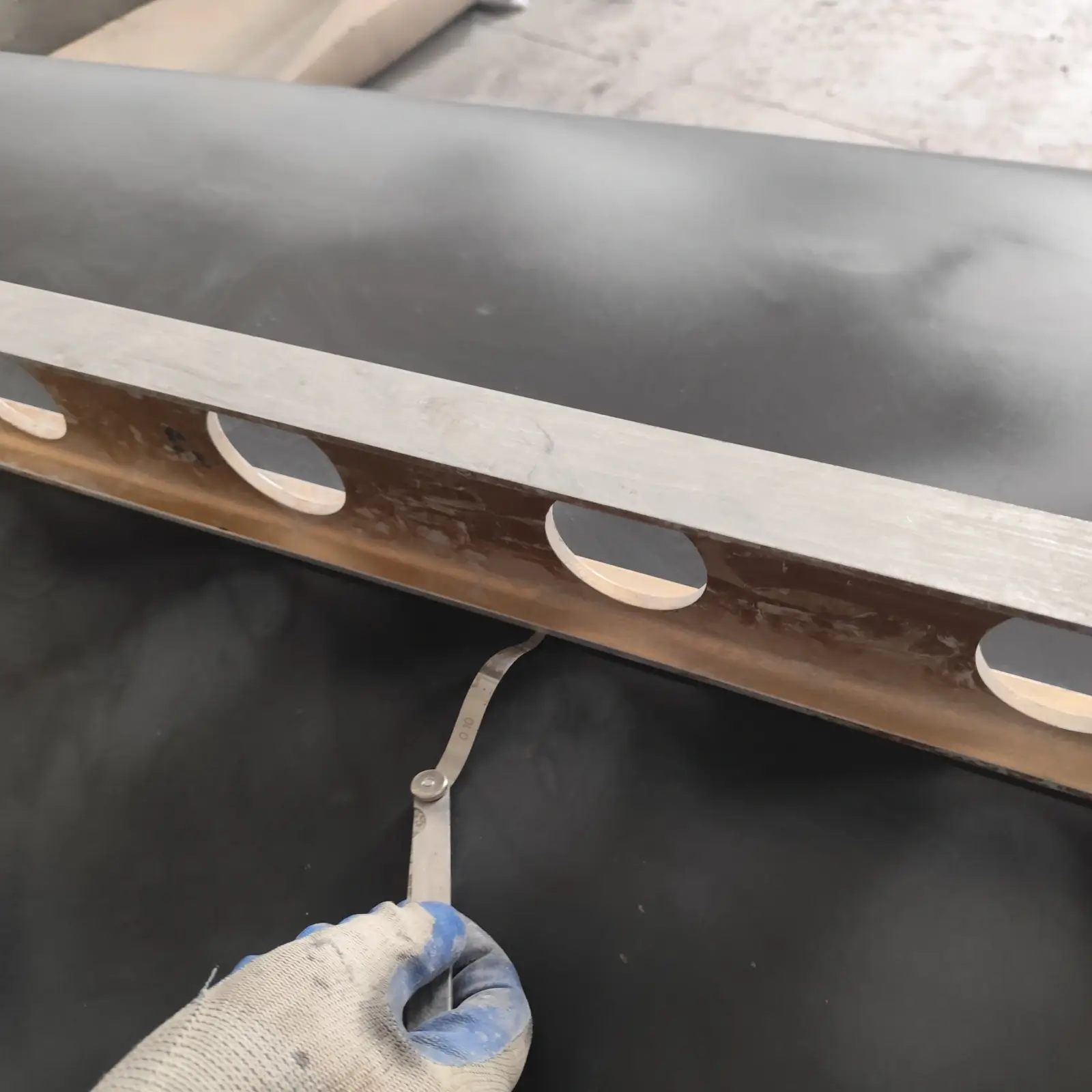 12ft Snooker Slate 7 Flatness inspection of professional snooker slate