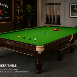 Gallery 4 10ft snooker tables provide an authentic playing experience in a more space-efficient format.