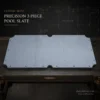 Custom 25mm three-piece pool table slate with precision-cut pockets, mounting holes and natural billiard slate surface