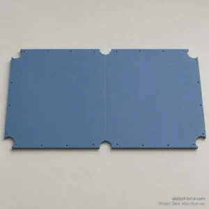 Custom two-piece replacement slate for a non-standard pool table