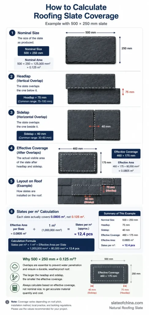 how to calculate roofing slate coverage mobile