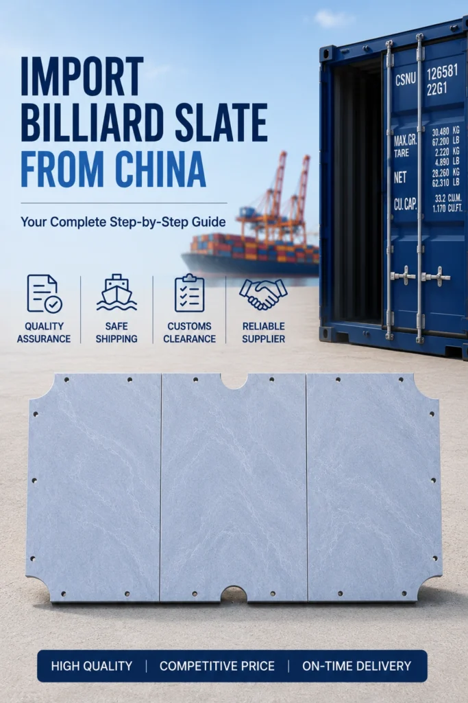How to Import Billiard Slate From China 2 Import billiard slate from China with professional manufacturing, quality inspection and global shipping