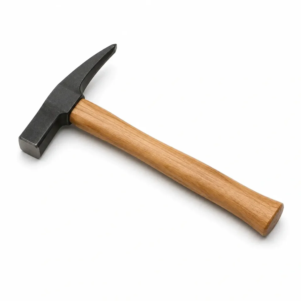Roofing slate hammer forpunching nail holes and trimmingnatural slate tiles.