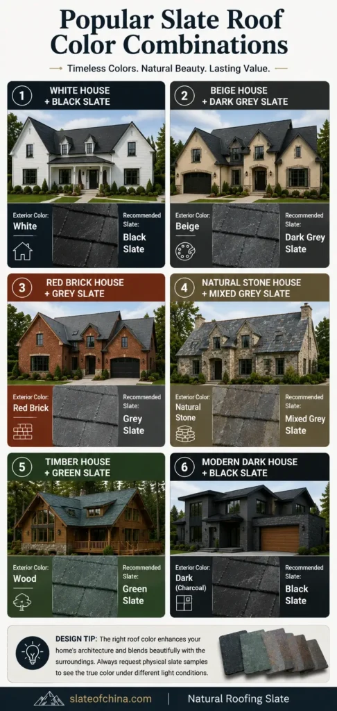 slate roof color combinations mobile