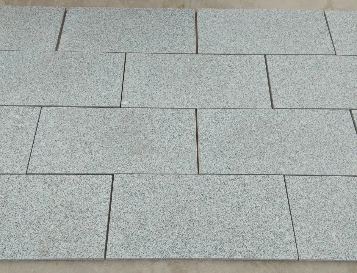 Silver Grey Granite Paving (G603) 2 silver grey granite paving garden walkway