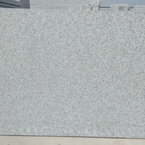 G603 silver grey granite flamed surface detail