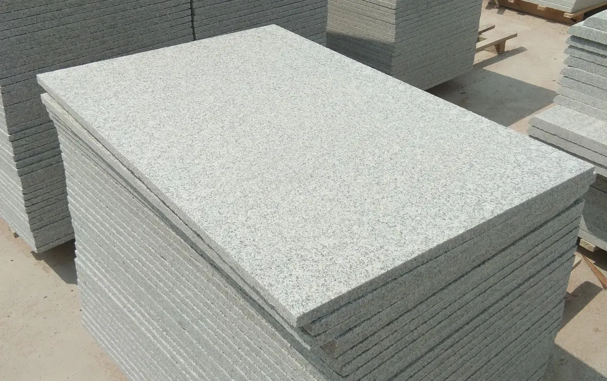 Silver Grey Granite Paving (G603) 5 G603 granite paving thickness and edge detail