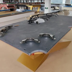 billiard table workshop slate assembly