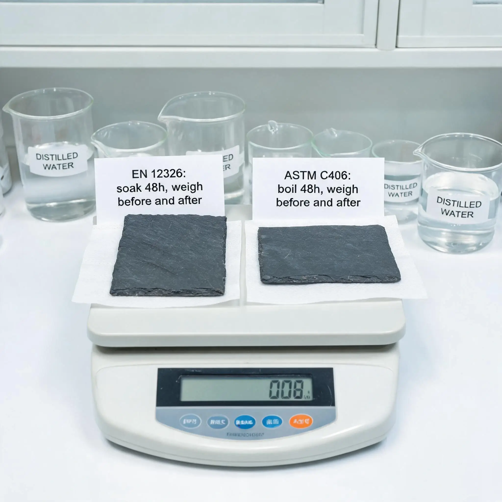 EN 12326 and ASTM C406: What They Test 3 three-point bending test machine testing slate flexural strength