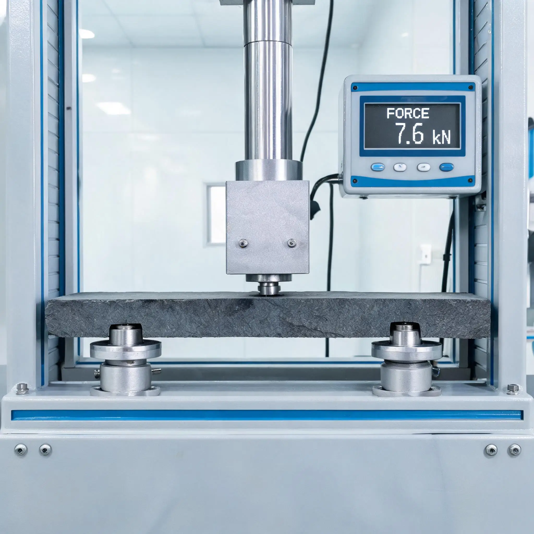 EN 12326 and ASTM C406: What They Test 4 freeze-thaw test chamber with frost-covered slate samples inside