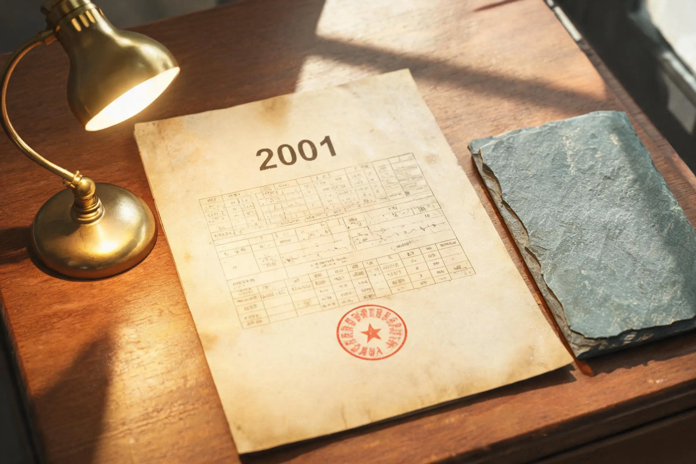Slate Testing: What Buyers Should Ask For 1 2001 slate test report with red official stamp on an export office desk