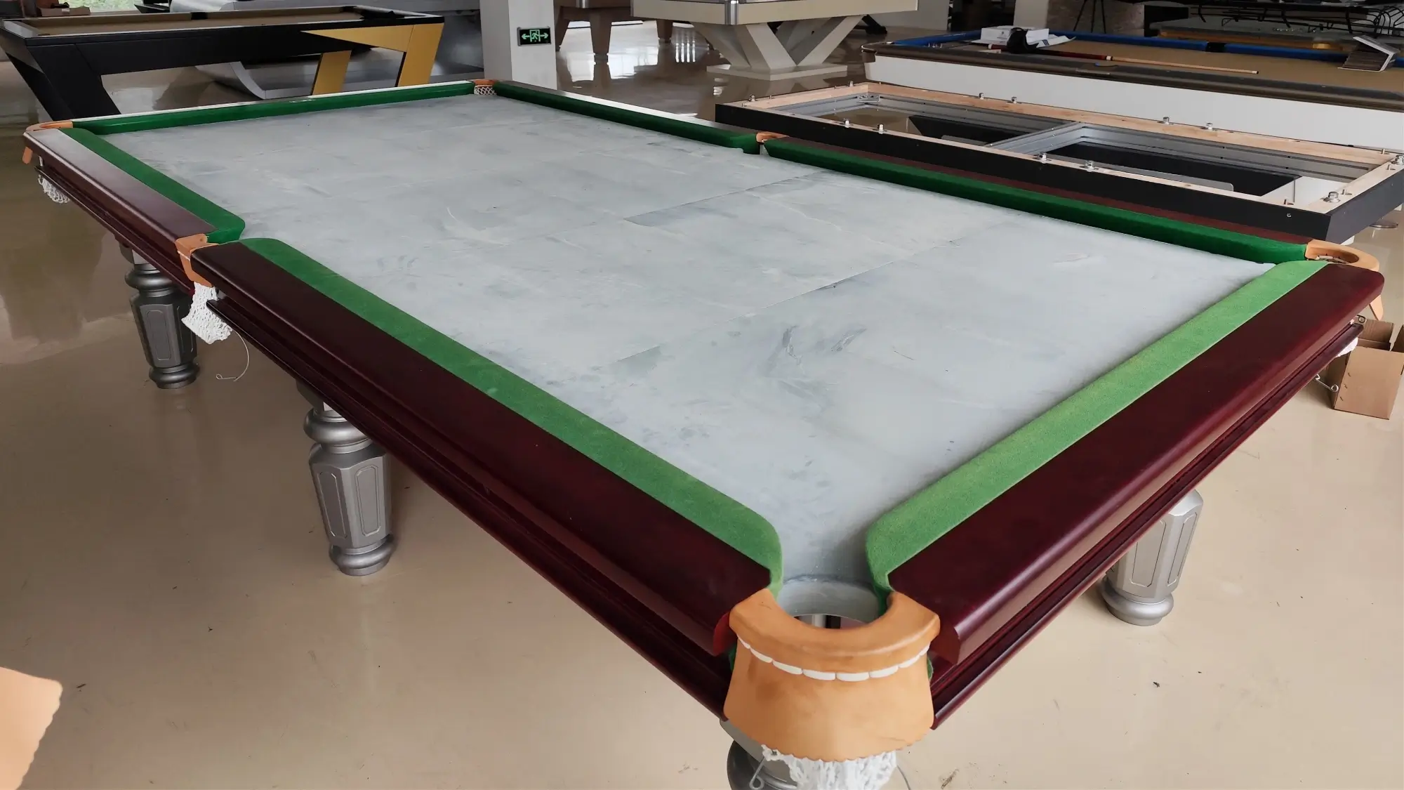 Billiard Slate Technical Specifications 3 Three-piece billiard slate configuration viewed from above showing joint lines