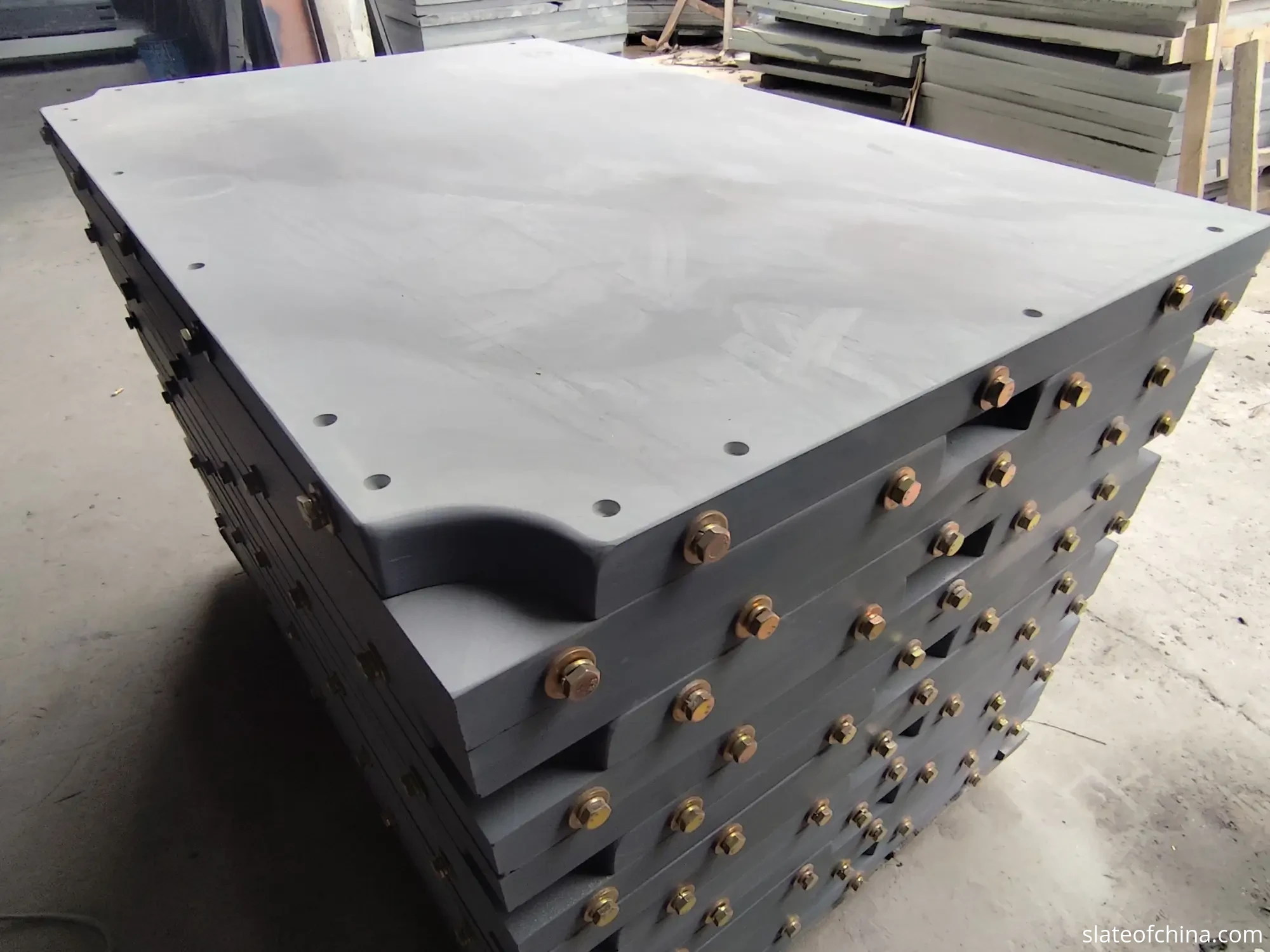 Glossary of Billiard Slate Terms 2 Machined corner pocket cut-out on a billiard slate bed